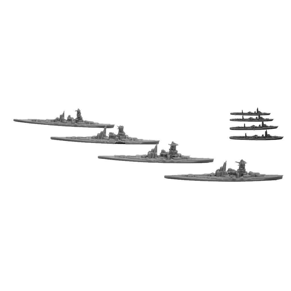 Fujimi Fleet Collection Series Battleship Kongō Hiei Haruna Kirishima 4 Ships Set Shiratsuyu-class Destroyers Plastic Model Kit Warship 1