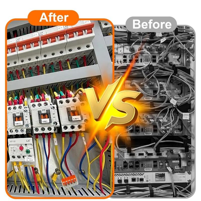 90pcs Lever Wire Connectors 2/3/5-Port Quick Splicing Terminal Block Electrical