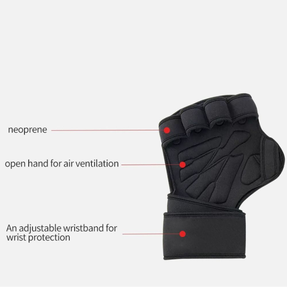1 Pair Non-slip Fitness Palm Protect Pads Wear-resistant Weightlifting Hand Protect Pads  Women