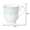 NARUMI Pair of Mugs, Aurora Design, 290cc, Lace Pattern, Blue and Pink, Cute and Stylish, Gift, Microwave Safe, Gift Boxed, 97104-21475