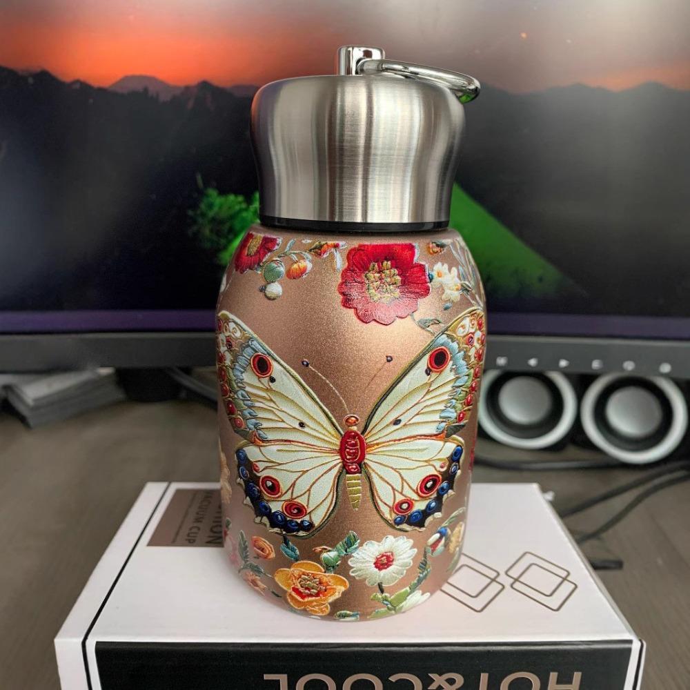 316 Stainless Steel Insulated Cup Leak Proof Portable Water Bottle Durable 300ml Slim Insulated Thermal Water Bottle