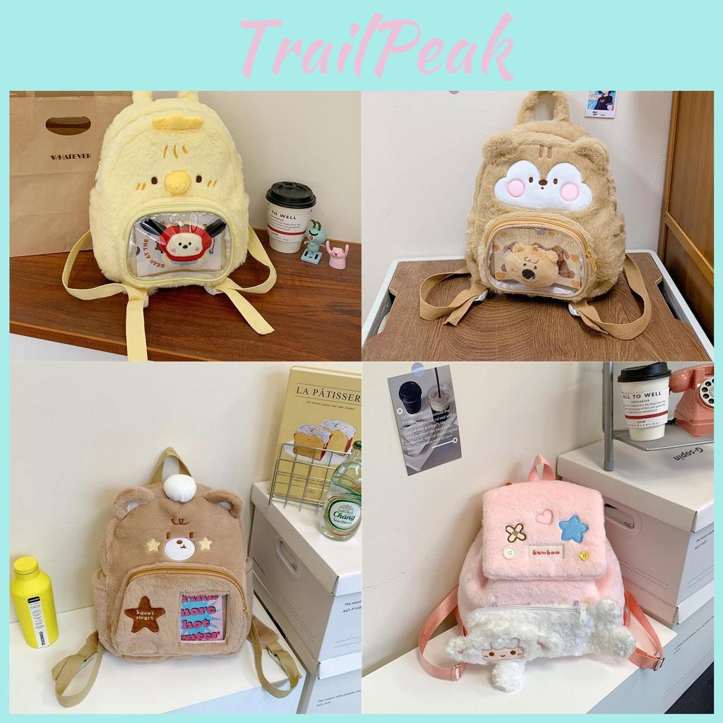 Chip Bear Dale Duck Cute Cartoon Plush Backpack Kids Girl Travel Bag School