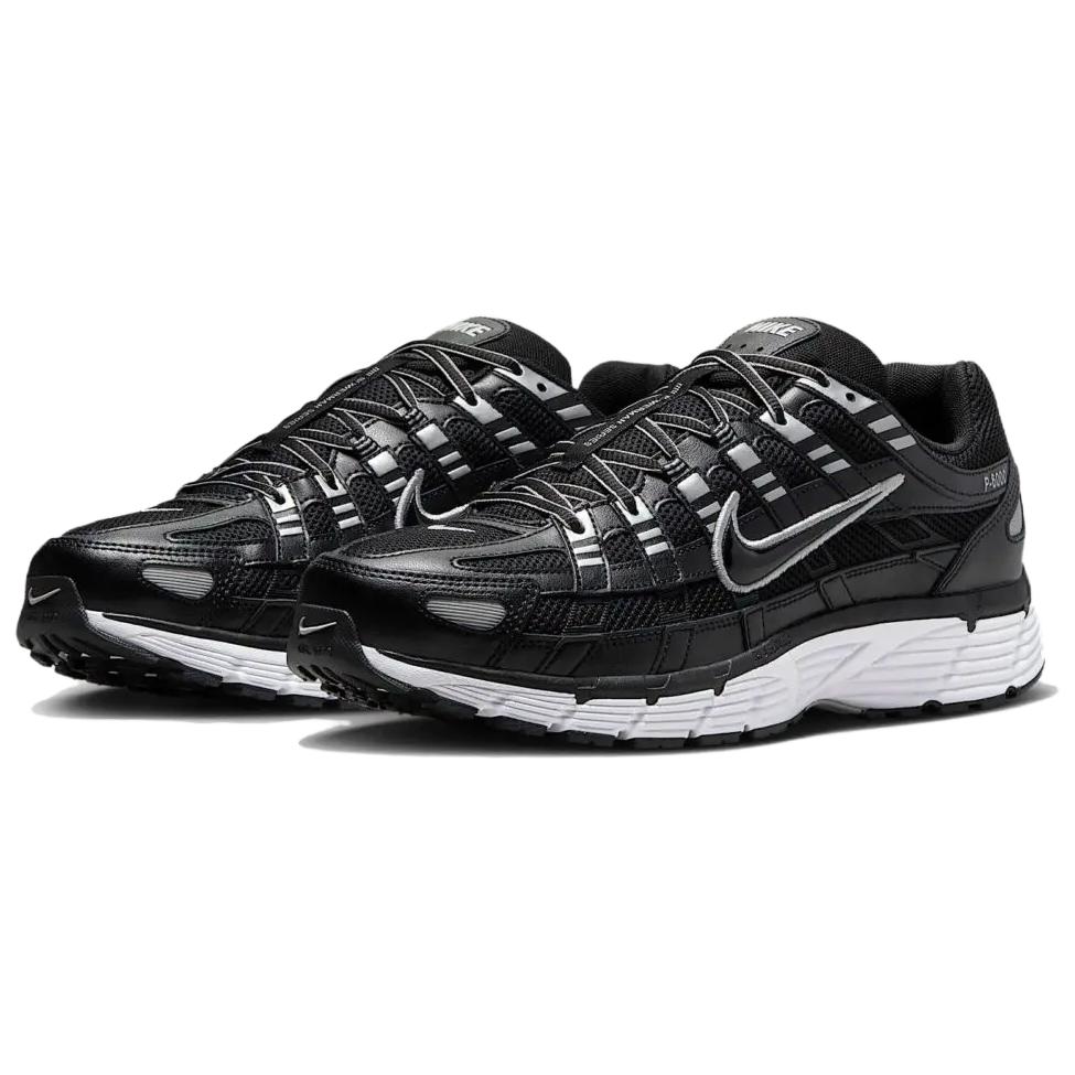 Nike P-6000 Black Metallic Silver Unisex Sneakers White CD6404-026
