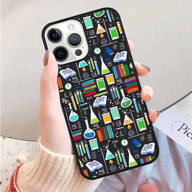 Vintage Seamless Chemistry Laboratory Phone Case Cover For iPhone 17 Air 15 16 14 Plus 11 12 13 Pro Max Apple Max