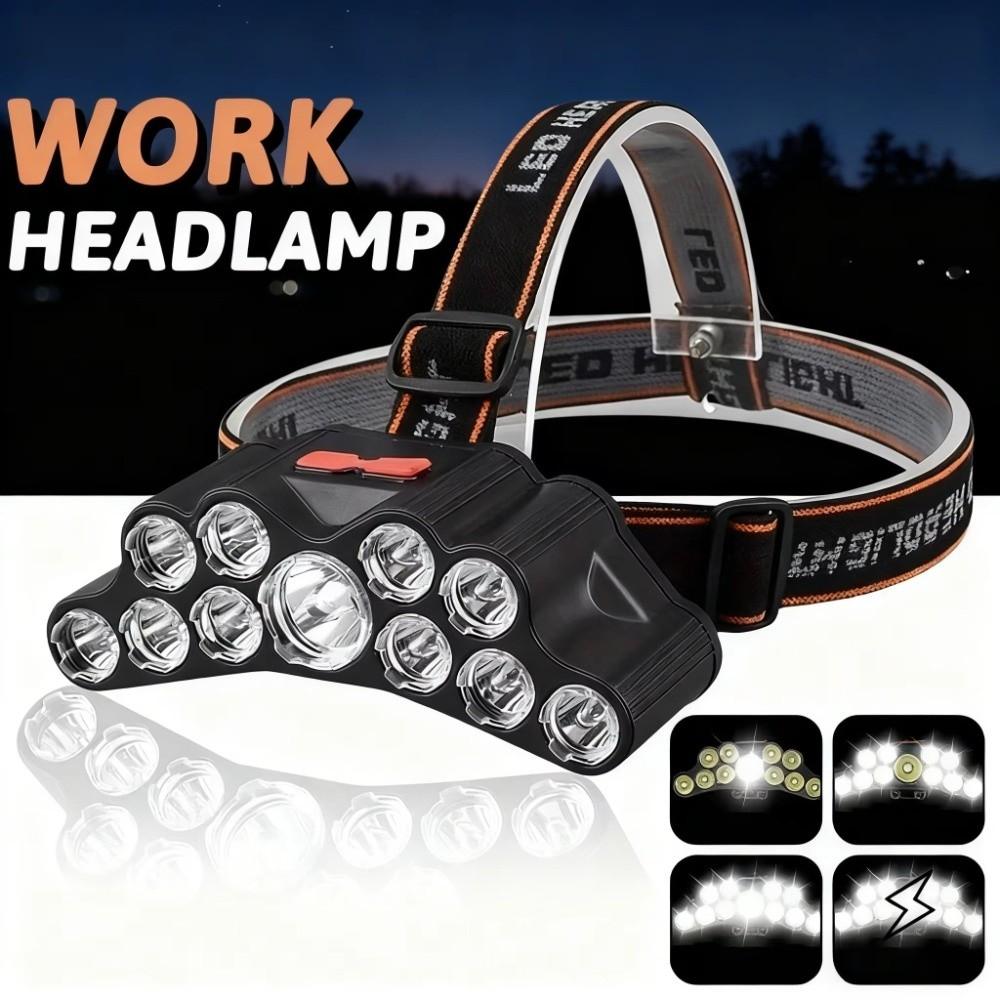 IPX4 Waterproof Rechargeable LED Headlamp for Camping Fishing Running Hiking Work