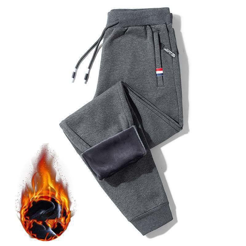 Men's Winter Lamb Wool Thickened Warm Sportswear Men's New Casual Drawstring Jogging Pants Men's High-Quality Cotton Pants