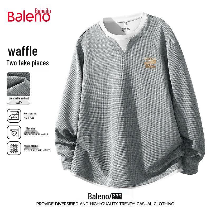 Baleno Men's Waffle Knit Long Sleeve T-Shirt
