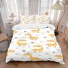 3pcs Set Giraffe Pattern 1 Quilt Cover + 2 Pillowcases, All Seasons Bedroom Setting, Perfect for Home and Dorm Decor, Soft and Machine Washa