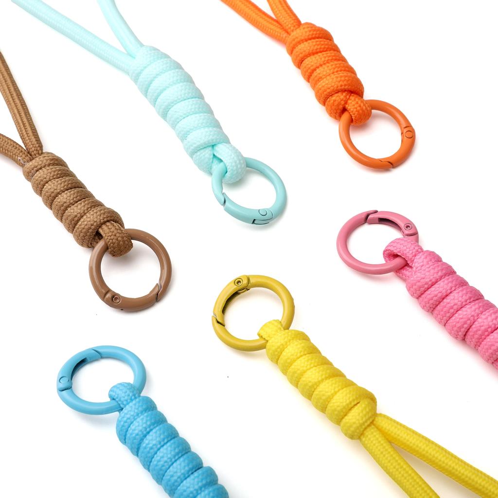 16cm Polyester Versatile Single Strand Umbrella Rope Keychain