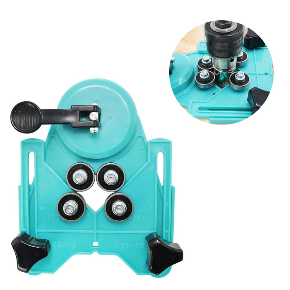 Precision Drill Bit Guide for Ceramic Tiles & Glass with Diamond Core Positioning & Adjustable Clamping – Construction &DIY Tool