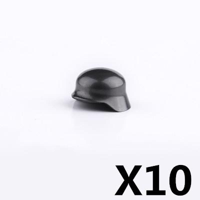US Soviet British Soldier Figures Helmet M1ssh40 M3 Beret Military Accessories Building Blocks Toys For Children J004