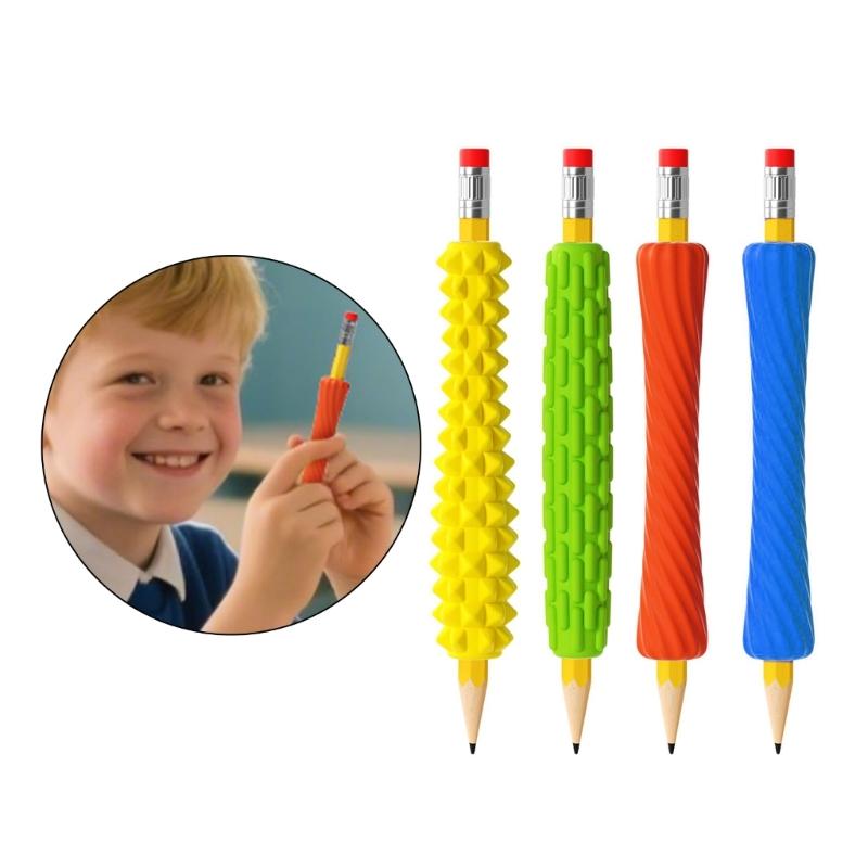 8/12Pcs Soft Silicone Pen Grip Ergonomic Pen Holder Grip Writing Aid Grip Pencil Holder Grip For Toddler Kid Writing