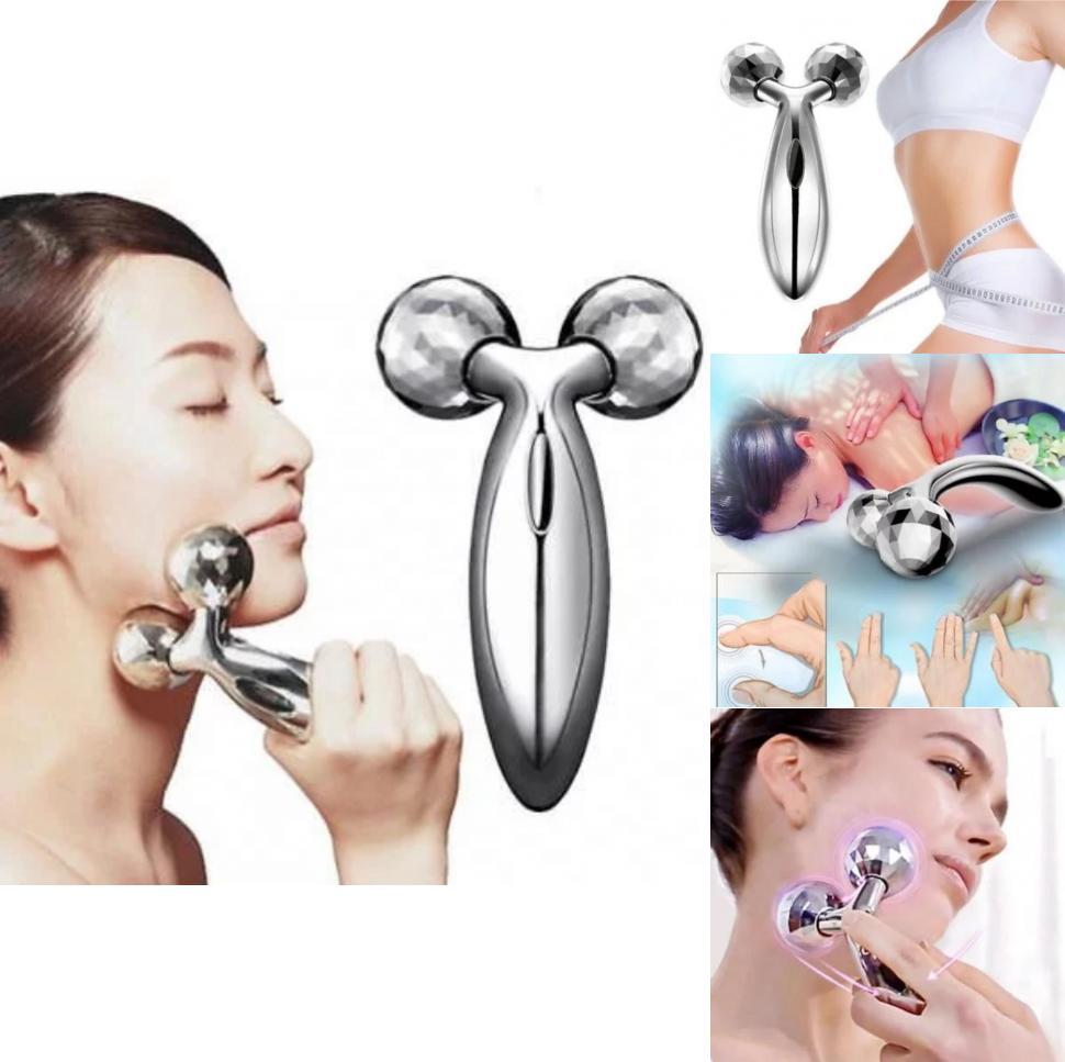 Luxurious 3d Roller 360 Rotate Silver Face And Body Sculpting Tool With Premium Quality