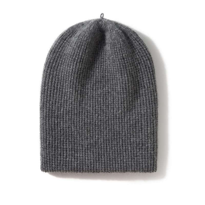 Cashmere Autumn and Winter New Women's High End Solid Color Thickened Warm Knitted Double Layer Dual Use Neck Sleeve Cuff Hat