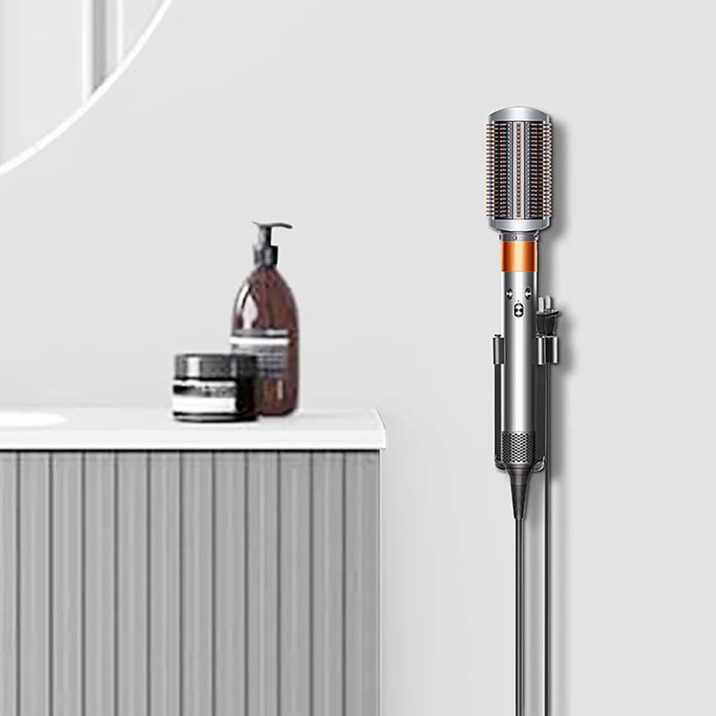 Wall-Mount Holder for Dyson Airwrap Styler Hair Curling Suitable Various Curly Hair Sticks Iron Aluminum Organizor Storage Rack