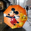 Mickey Pluto 8 Ribs 3Fold Black Glue Uv Protection Umbrella Sun Protection Rainproof Compact Folding Umbrella For Travel Daily Use C924733