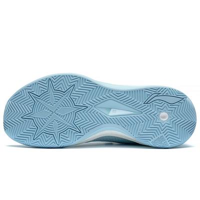Li Ning Liren 3 Lake Cushioning Slip Resistant Abrasion Resistant Mid Top Basketball Shoes Men's Light Blue ABAS089-4