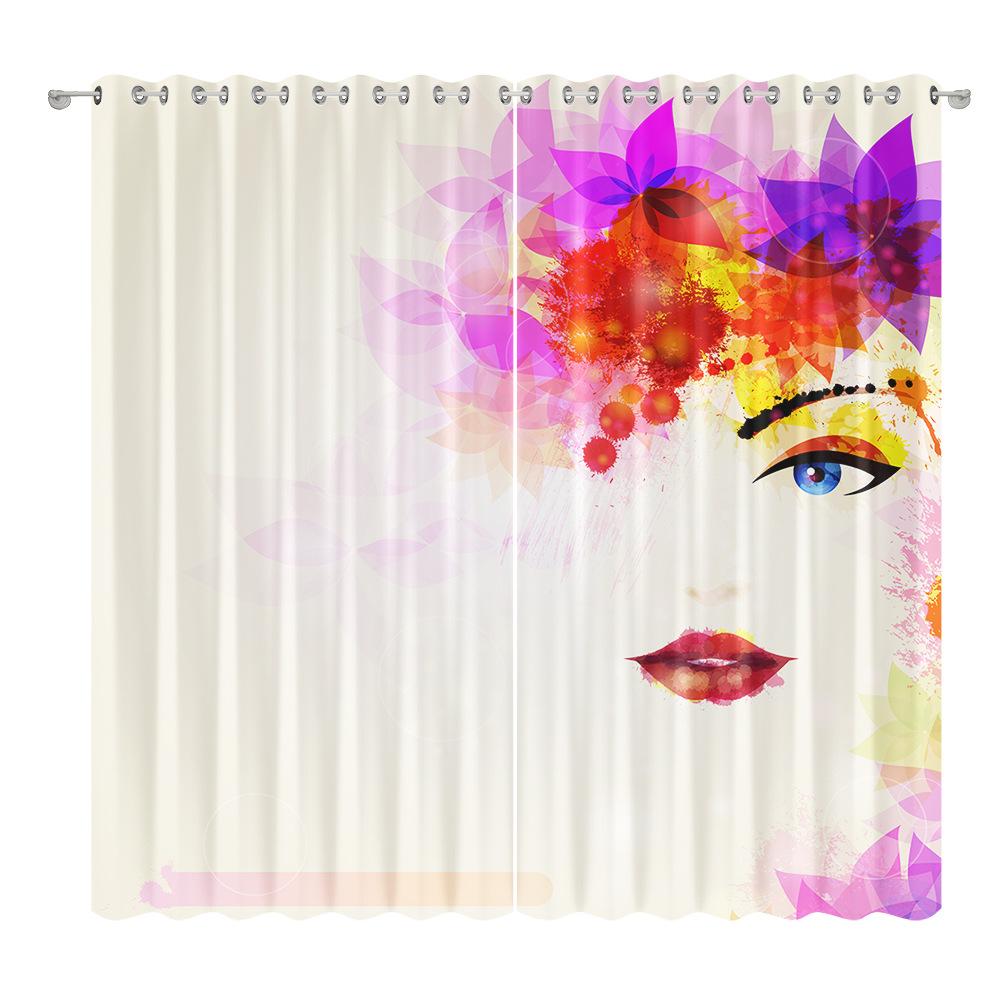 Abstract Curtain Cloth Bedroom Living Room Balcony Blackout Curtain Office Hotel Insulation Curtain