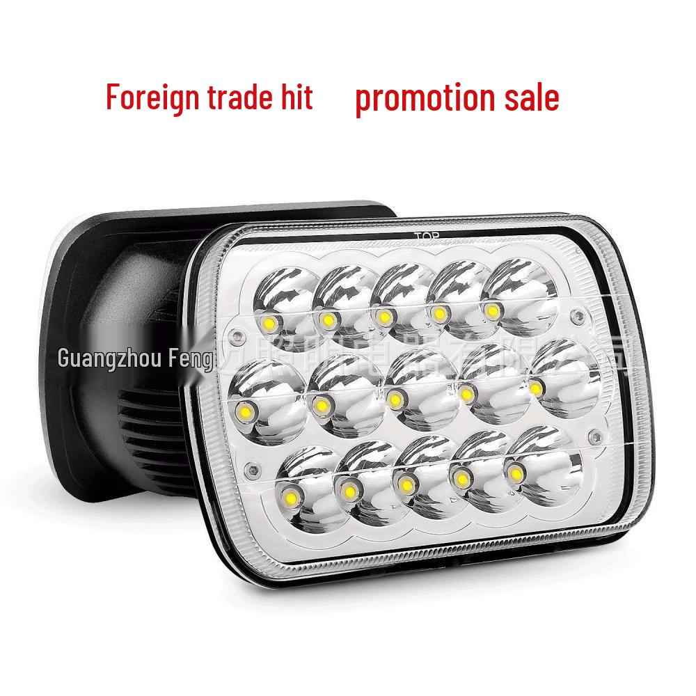 

Квадратный светодиодный рабочий свет 7 дюймов для Wrangler Jeep - Совместим с фарами 5x7, 6x7, модифицированный прожектор и фара. Silver Base