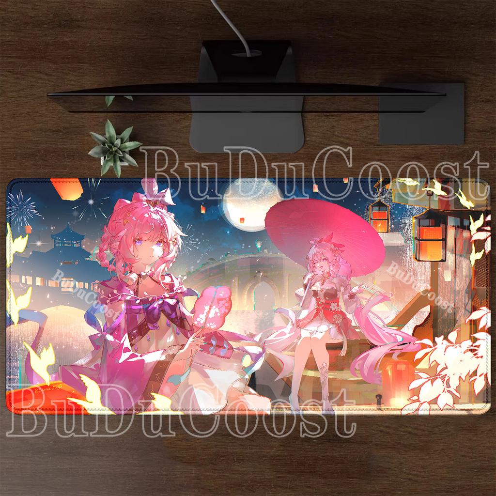 Cyrene Honkai Star Rail HSR Mousepad Anime Girl HD Printing Keyboard Mouse Pad Gaming 900x400mm Office Accessories XXL Desk Mat