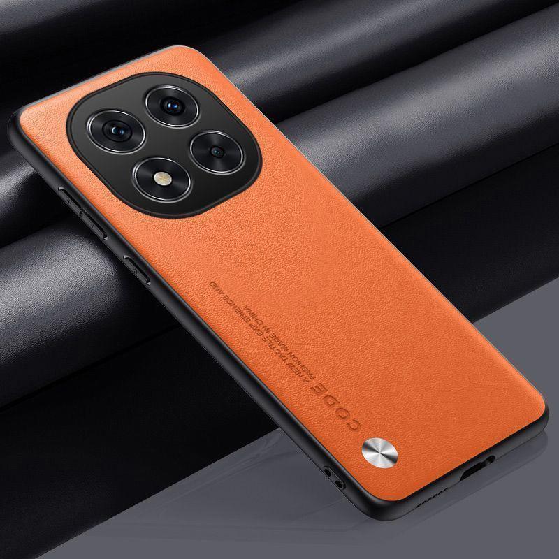 

PU Leather Case For Xiaomi Redmi Note 15 Pro Plus Back Cover Silicone Full Camera Protection Phone Case For POCO M8 Pro 5G Coque POCO M8 5G оранжевый