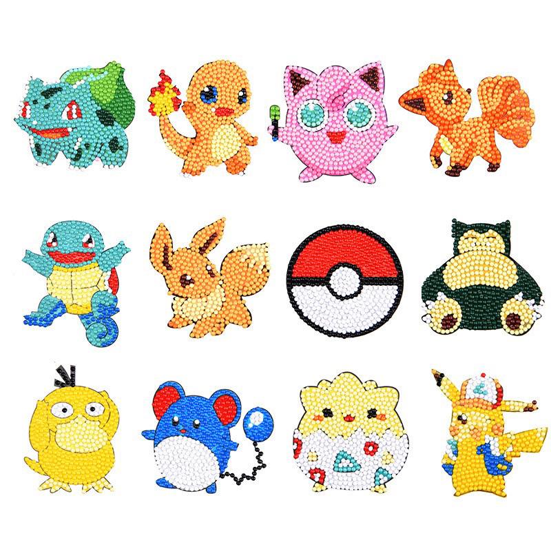 Cartoon Anime 5D DIY Diamond Painting Stickers: Decorative Refrigerator Magnets for Kids