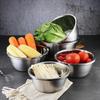 Meichu 304 Stainless Steel Basin and Sieve 4-Piece Set
