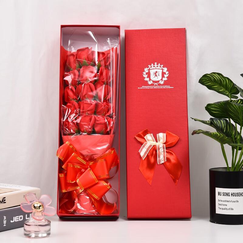 Yajie 11-Flower Soap Bouquet with Small Crown Box