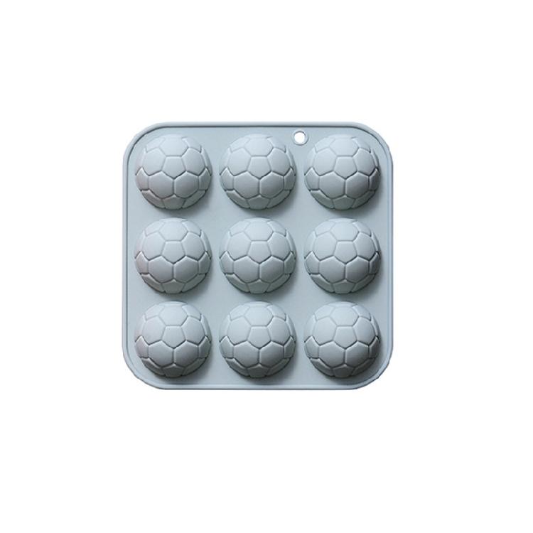 9 Cavity Football Soccer Shape Chocolate Mold Silicone Baking Mold for Sports Party Treat, Birthday Cakes & Cupcakes