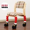 Anti-slip Table Feet Christmas Boots Polyester Santa Table Chair Leg Covers  Christmas