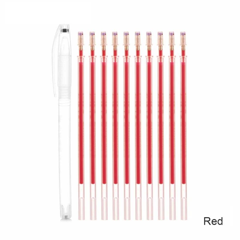 10Pcs/Set Heat Erasable Refill Pen High Temperature Disappearing Fabric Marker Pens Line Marking DIY Craft Sewing Accessories