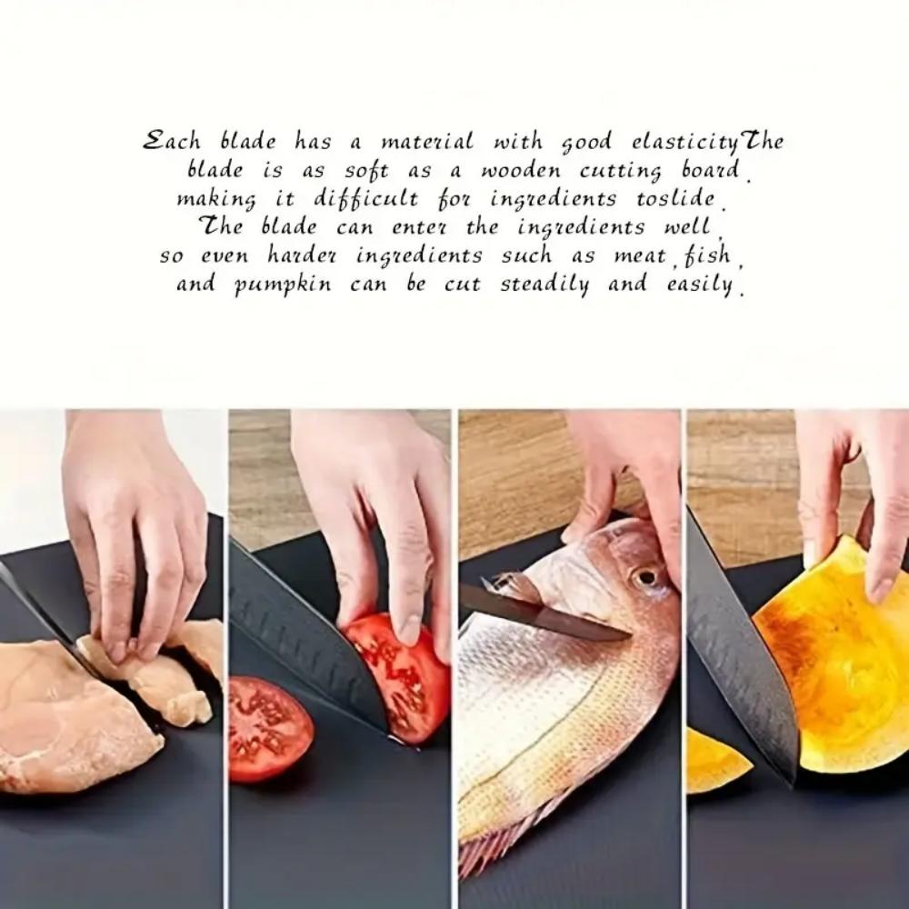 TPU Double-sided Flexible Cutting Board, Anti-slip Rubber Semi-circular Cutting Board Pad, BPA-free, Knife-free, Non-toxic, Dish