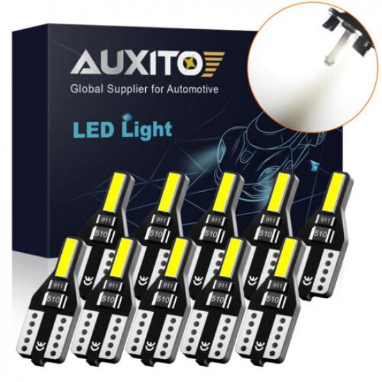 AUXITO T10 LED License Plate Light Bulbs Super Bright White 6000K 168 2825 194 A
