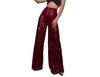 Pantaloni da Donna a Gamba Larga Lunghi Fino ai Piedi con Perle e Paillettes alla Moda 2025
