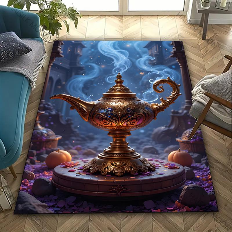 

3D Wishing Lantern Pattern Carpet for Living Room Kids Bedroom Mat, Sofa Doormat Floor Rug Anti-slipTapete Decor Mat Funny Gift 40x60cm (16x24in)