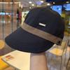 Zhao Lusi Style Women's Spring/Summer 2024 UV Protection Black Fisherman Sun Hat