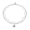Zinc Zinc Alloy Men Necklace Double Ring Shape Cross Pendant Cross Starlight Necklaces  Party Gift