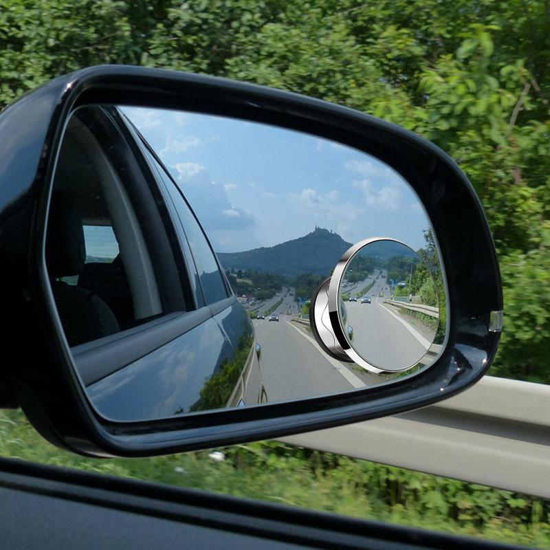 Blind Spot Car Mirror Round HD Glass Frameless Convex Mirror With Suction Cup Rear View Mirrors Exterior Accessories For Car