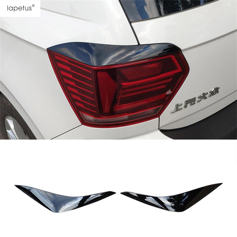 Für VW Volkswagen Polo  -  Auto Front Hinten Scheinwerfer Nebelscheinwerfer Lampe Augenbraue Augenlid Abdeckung Zierleiste Schwarzes Zubehör Außenkit