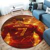 CR7 Cristiano Ronaldo Round Area Rug,Carpet Rug for Living Room Bedroom Sofa Playroom Decor,Non-slip Floor Mat