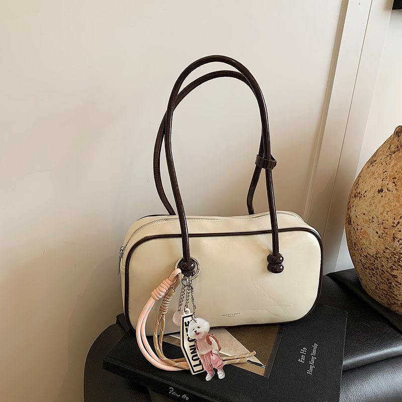 New Fashion Versatile Shoulder Bag Women's Casual Bag Solid Color Tote Bag