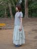Pibeuseupibeuseu Pvs Dot V-Neck Tee / M. Gray
