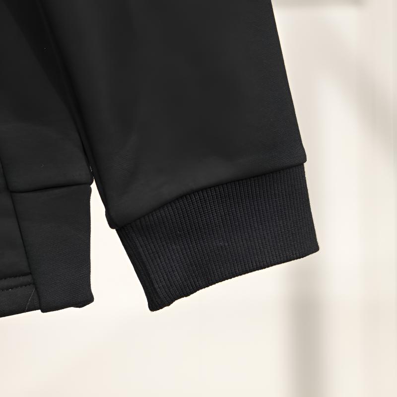 Li Ning Knitted Stand Collar Fleece Sports Casual Cardigan Sweatshirt Men sweatshirt Black AWDTE83-1