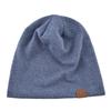 Men and Women Autumn and Winter Warm Solid Color Hat Loose Casual Outdoor Knitted Pullover Hat