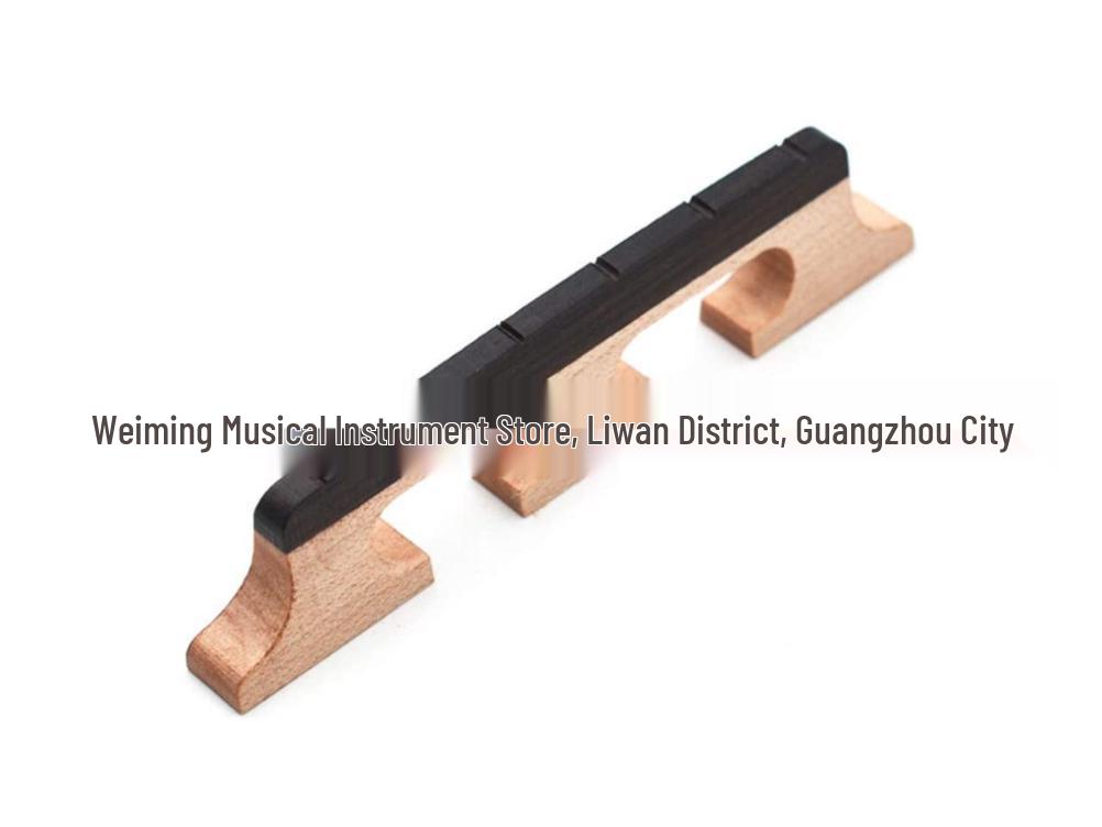 Ebony Maple Solid Wood Banjo Bridge for 4, 5, & 6-String Banjos
