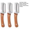 Stainless Steel Vegetable Peeler with Wood Handle Bottle Opener Heavy-Duty Ergonomic Kitchen Tool for Potatoes Pineapple