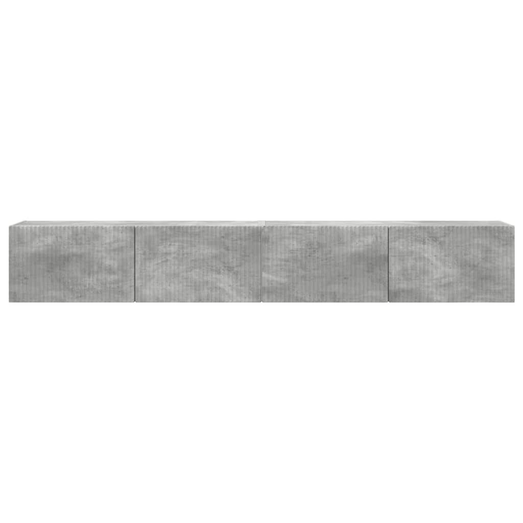 TV Wall Cabinet 2 pcs Concrete Look 98 x 31 x 29.5 cm Engineered Wood