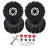 4Pcs RC Car 155mm Tires Wheel Rim Set with Sponge Inserts Water Lines for 1 8 1 10 Short Course Truck