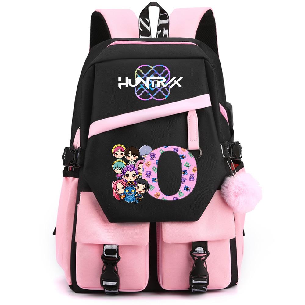 26 English Letter K-pop Demon Hunters Printed Large Capacity Backpack for Teenger Student Girl Boy Schoolbag Bookbag Women Waterproof Travel Bag