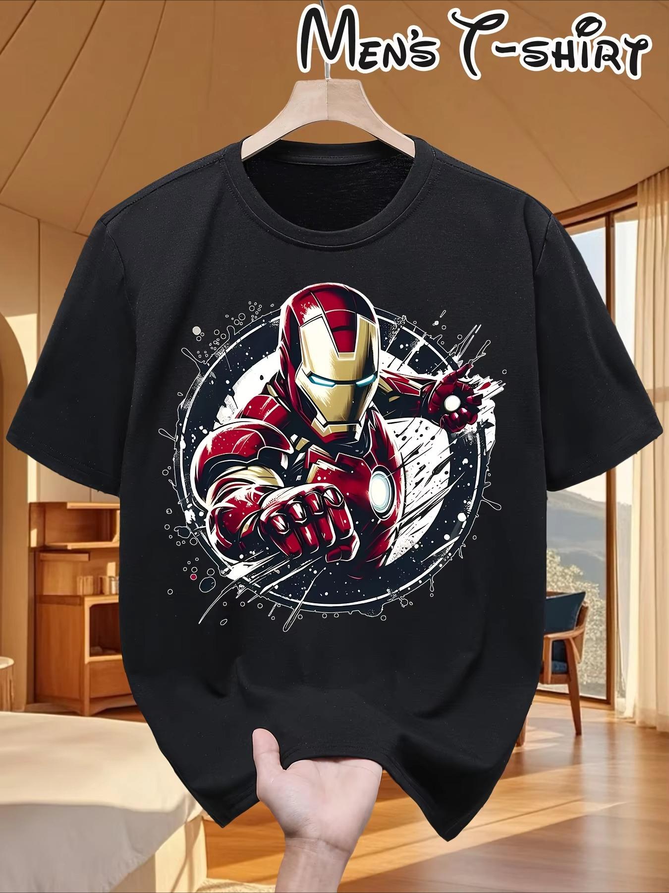 

2026 new Marvel Iron Man T Shirt Men Fashion Casual Short Sleeve Tee Tops Summer Cool TShirt Male Streetwear Plus Size S